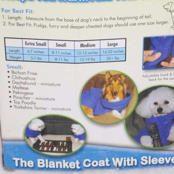 Snuggie For Dogs Fleece Blanket Coat Pink size Small - Picture 4 of 5